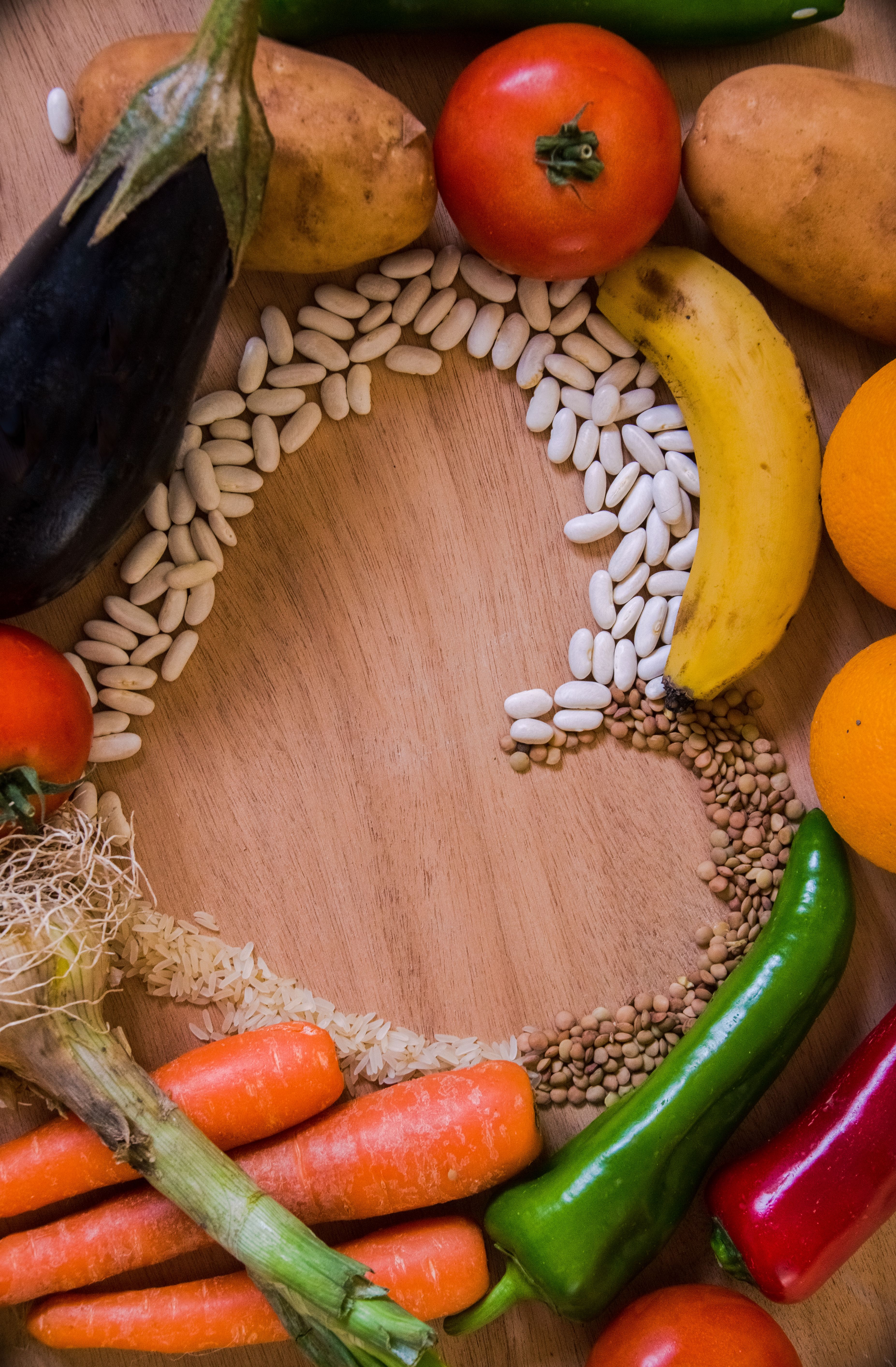 Vegetarian food representing mindfulness, spirituality, gratitude, and compassionate living